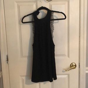 Black Lace back Alice Olivia Halter top
